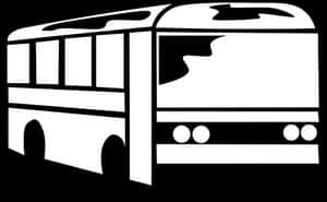 Silhouetteof Bus Graphic PNG image with transparent background