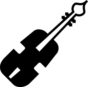 Silhouetteof Cello PNG Image