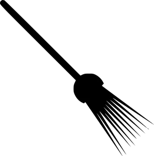 Silhouetteof Classic Broom PNG Image