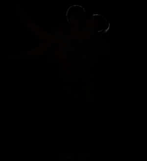 Silhouetteof Couple Embrace PNG image with transparent background