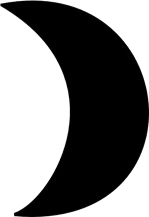 Silhouetteof Crescent Moon PNG Image