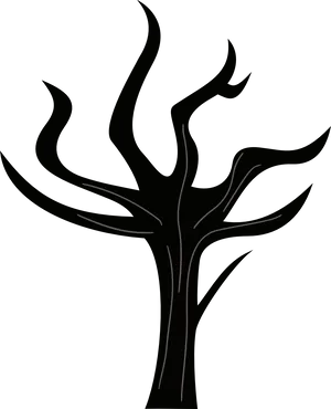 Silhouetteof Dead Tree PNG Image