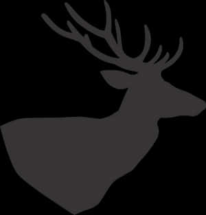 Silhouetteof Deer Profile PNG image with transparent background