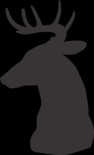 Silhouetteof Deer Profile PNG image with transparent background