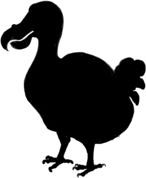 Silhouetteof Dodo Bird PNG Image