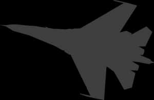 Silhouetteof Fighter Jet PNG image with transparent background