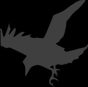 Silhouetteof Flying Crow PNG image with transparent background