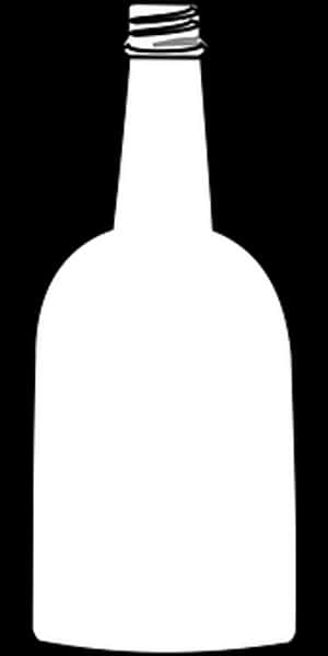 Silhouetteof Glass Bottle PNG