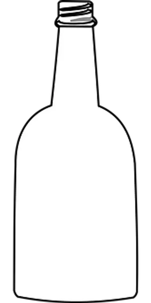 Silhouetteof Glass Bottle PNG Image