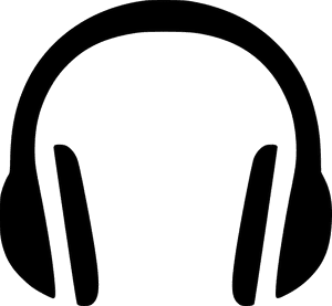 Silhouetteof Headphones PNG