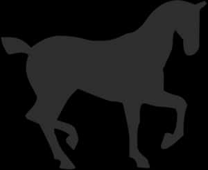 Silhouetteof Horse Standing PNG image with transparent background