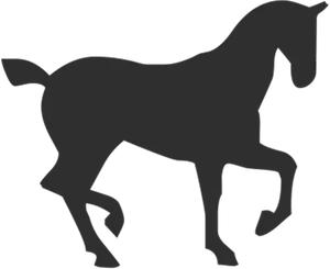 Silhouetteof Horse Standing PNG Image