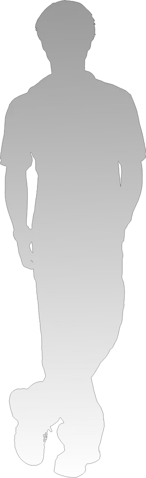 Silhouetteof Man Standing PNG Image