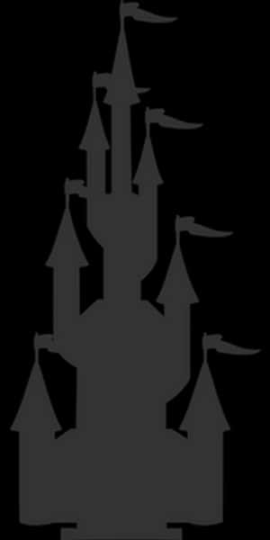 Silhouetteof Medieval Castle PNG image with transparent background