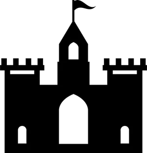 Silhouetteof Medieval Castle PNG Image