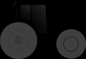 Silhouetteof Modern Tractor PNG image with transparent background
