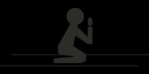 Silhouetteof Person Praying PNG image with transparent background