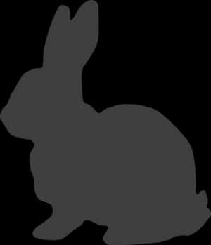 Silhouetteof Rabbit PNG image with transparent background