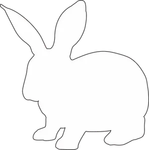 Silhouetteof Rabbit PNG Image