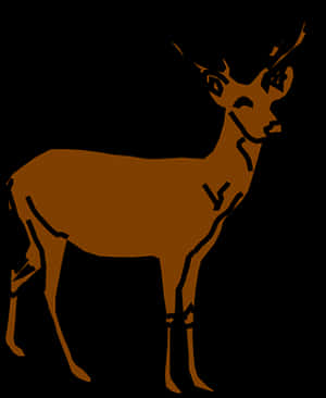 Silhouetteof Reindeer PNG image with transparent background
