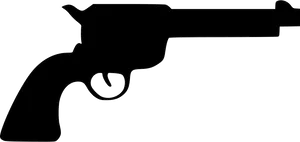 Silhouetteof Revolver PNG Image