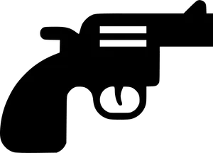 Silhouetteof Revolver PNG Image