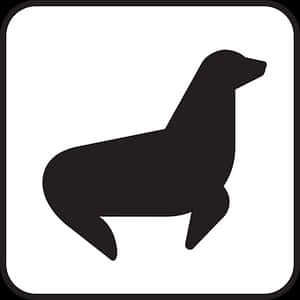 Silhouetteof Seal Icon PNG image with transparent background