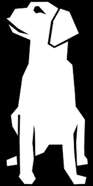 Silhouetteof Sitting Dog PNG image with transparent background