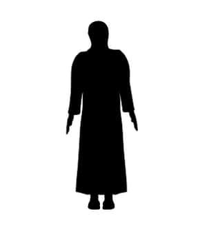 Silhouetteof Standing Figure PNG image with transparent background