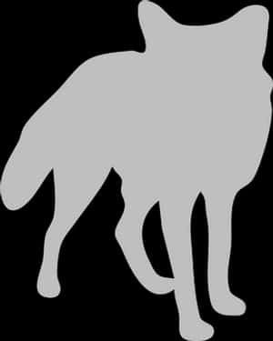 Silhouetteof Standing Fox PNG image with transparent background