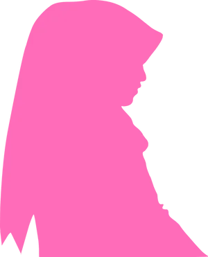 Silhouetteof Womanin Hijab PNG Image