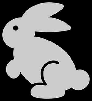 Silhouetteofa Bunny PNG image with transparent background