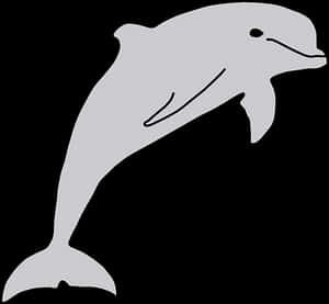 Silhouetteofa Dolphin PNG image with transparent background