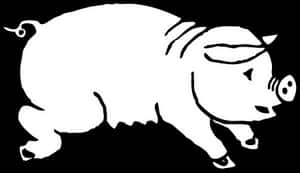 Silhouetteofa Pig PNG image with transparent background
