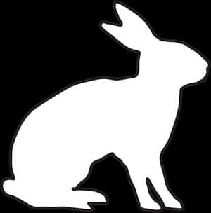 Silhouetteofa Rabbit PNG image with transparent background