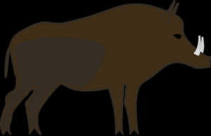 Silhouetteofa Wild Boar PNG image with transparent background