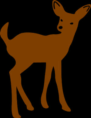 Silhouetteofa Young Deer PNG image with transparent background