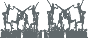 Silhouettes Cheering Crowd.png PNG image with transparent background