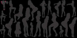 Silhouettesof Diverse Women PNG image with transparent background