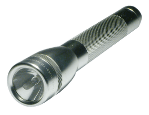 Silver Black Flashlight PNG image with transparent background