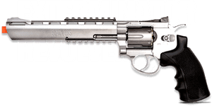Exterminator Full Metal Airsoft Revolver - Chrome Revolver, HD Png Download PNG image with transparent background