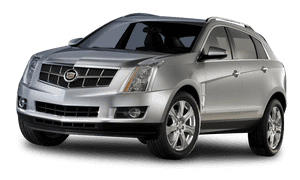Silver Cadillac S U V Profile View PNG image with transparent background