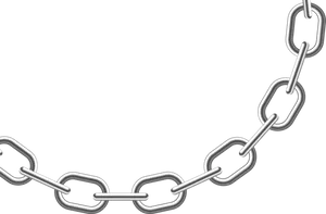 Silver Chain Link Graphic PNG Image