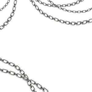 Silver Chains Black Background PNG Image