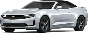 Silver Chevrolet Camaro Convertible PNG Image