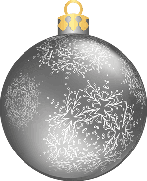 Silver Christmas Ball Png Clipart - Silver Christmas Ball Png, Transparent PNG with transparent background