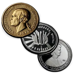 Silver Coin D PNG Image