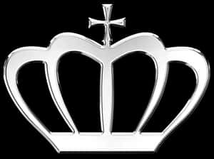 Silver Crown Graphic PNG image with transparent background