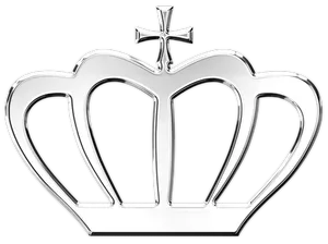 Silver Crown Graphic PNG Image