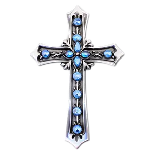 Silver Cruz Png Ijr83 PNG Image